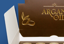 Embalagem expositor com hot stamping