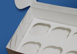 Embalagem display com verniz e janela